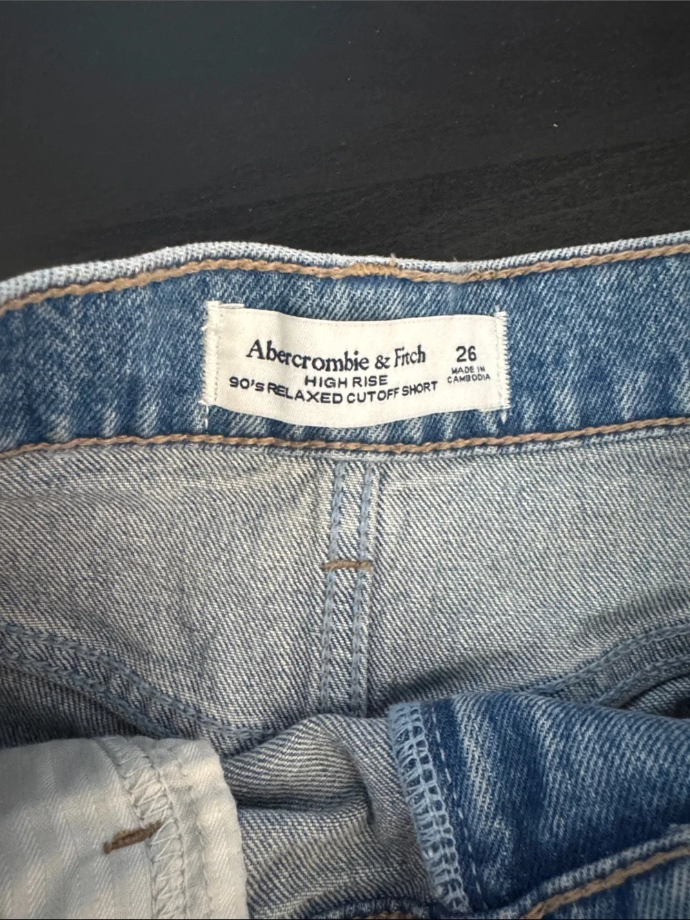 Abercrombie & Fitch High Rise 90’s Relaxed Cutoff Shorts | 26